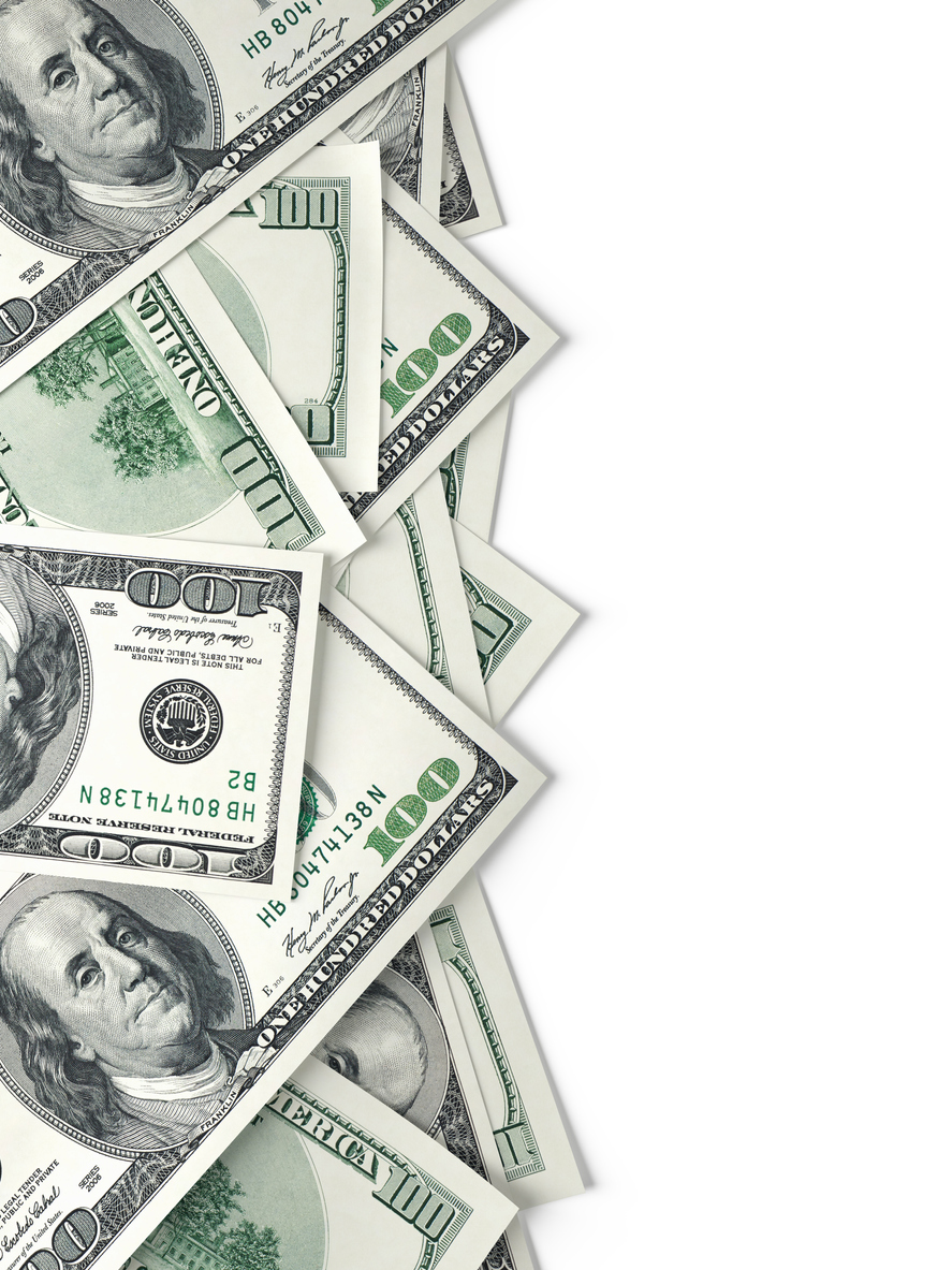 One hundred dollars banknotes